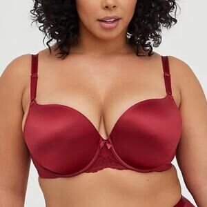 Torrid NWT Push-Up T-Shirt Bra - Shine Red with 360 Back Smoothing Size 38DD